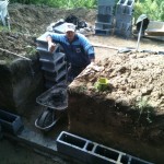 Work begins, despite the Drava being low