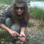 Success! She catches five fish (four more than Peter)