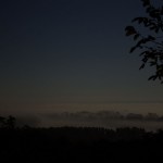 Evening mist over the Drava.