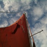 Flying the flag.