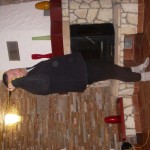 Mark practising with the MPR while standing on the wall.
