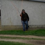Trev with his back against the wall Steeple Shot.