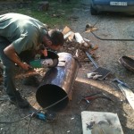 Making a door frame.