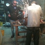 More welding - Paul helps.