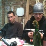 Flytying. Faraz brings a tea-cozy.