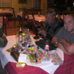 Flytying in Croatia. Sasha is tying a christmas decoration.