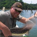 First Snakehead (water on the lens!)