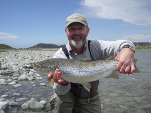 Dad with a superb 7lb sea runner!