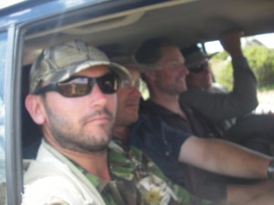6 men and 6 packs in an 80 series Land Cruiser. The track was rough. Very rough!