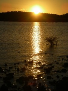 I fished on til dark but nothing happened...