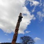 Traditional Hungarian Scottish Totem Pole climbing.