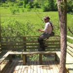 Tonio takes a break and tries jigging.