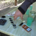 The traditional Russian breakfast of vodka and cigars.