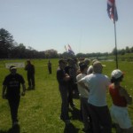 The crowd goes wild, just after a dead man is pulled out of the river. Strange but true.