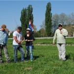 Ole introducing the Mayfly festival in Ukraine. Lena translating for Lars and I. He is talking about nail varnish.