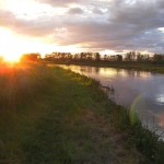 Sunset over Gacka River
