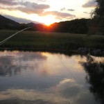 Sunset on lower Gacka.