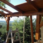 Taking shape... got to love these DIY PODs. You too could build a roof like this, with Peter's help!