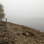 OK here we are at Hanningfield where the sky and water meet, in fog.
