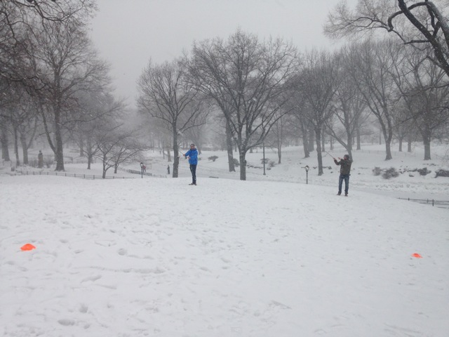 Central Park snow lesson