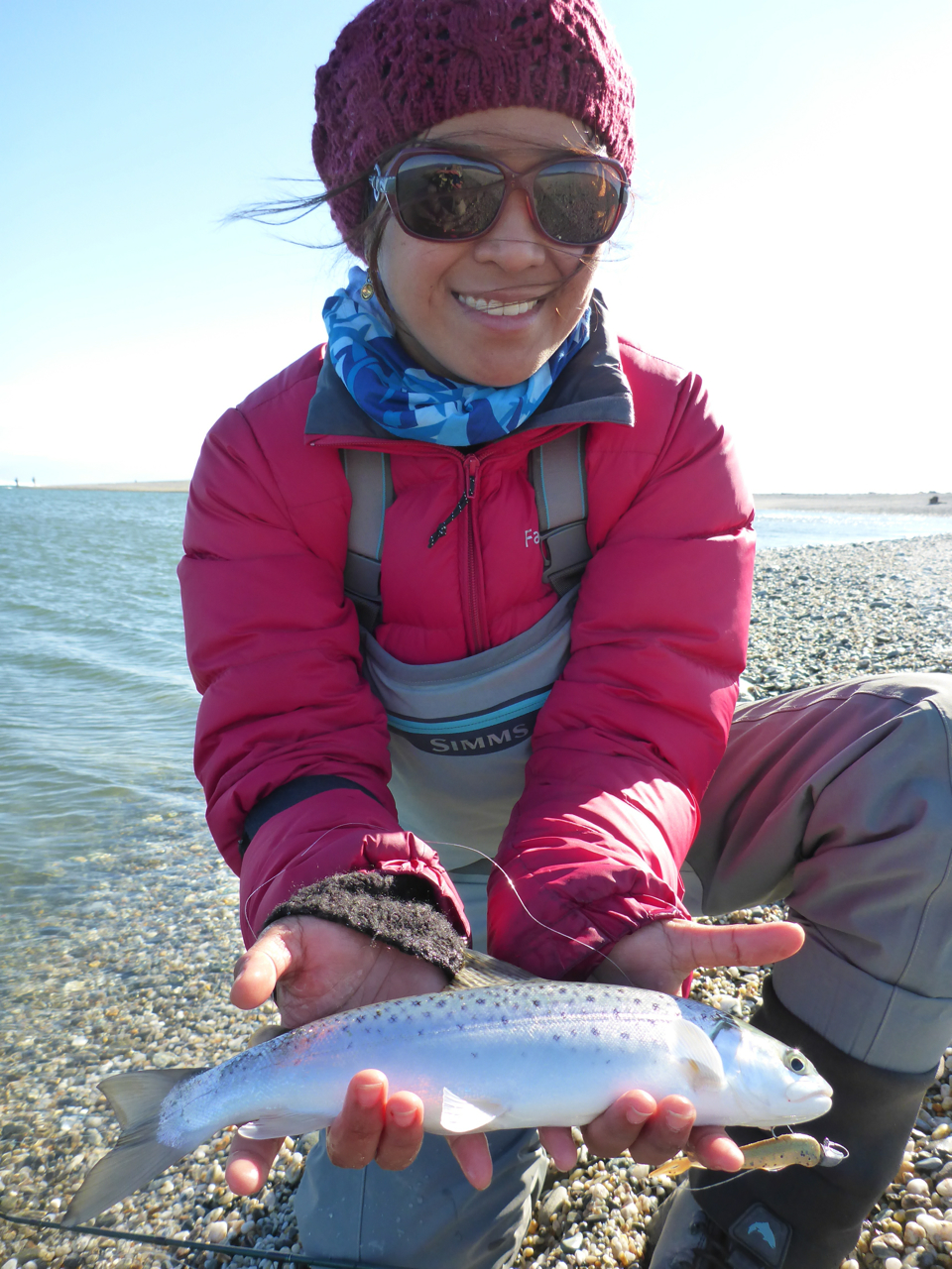 The fishing was extremely slow for me on the fly but Iza did well with soft plastics..