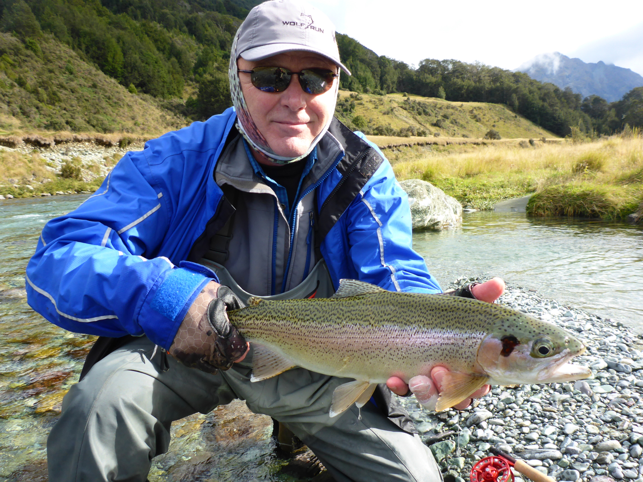 Chris with a healthy rainbow  during a fun day in the wilderness!