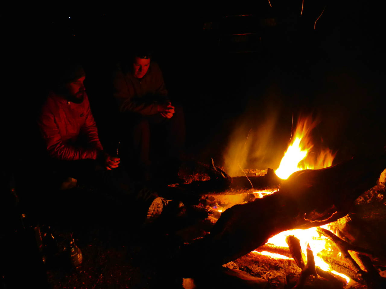 A great fire on a cold night! This after day one filming with Jeff Forsee and Nick Reygeart for an upcoming NZ fly-fishing tv show.