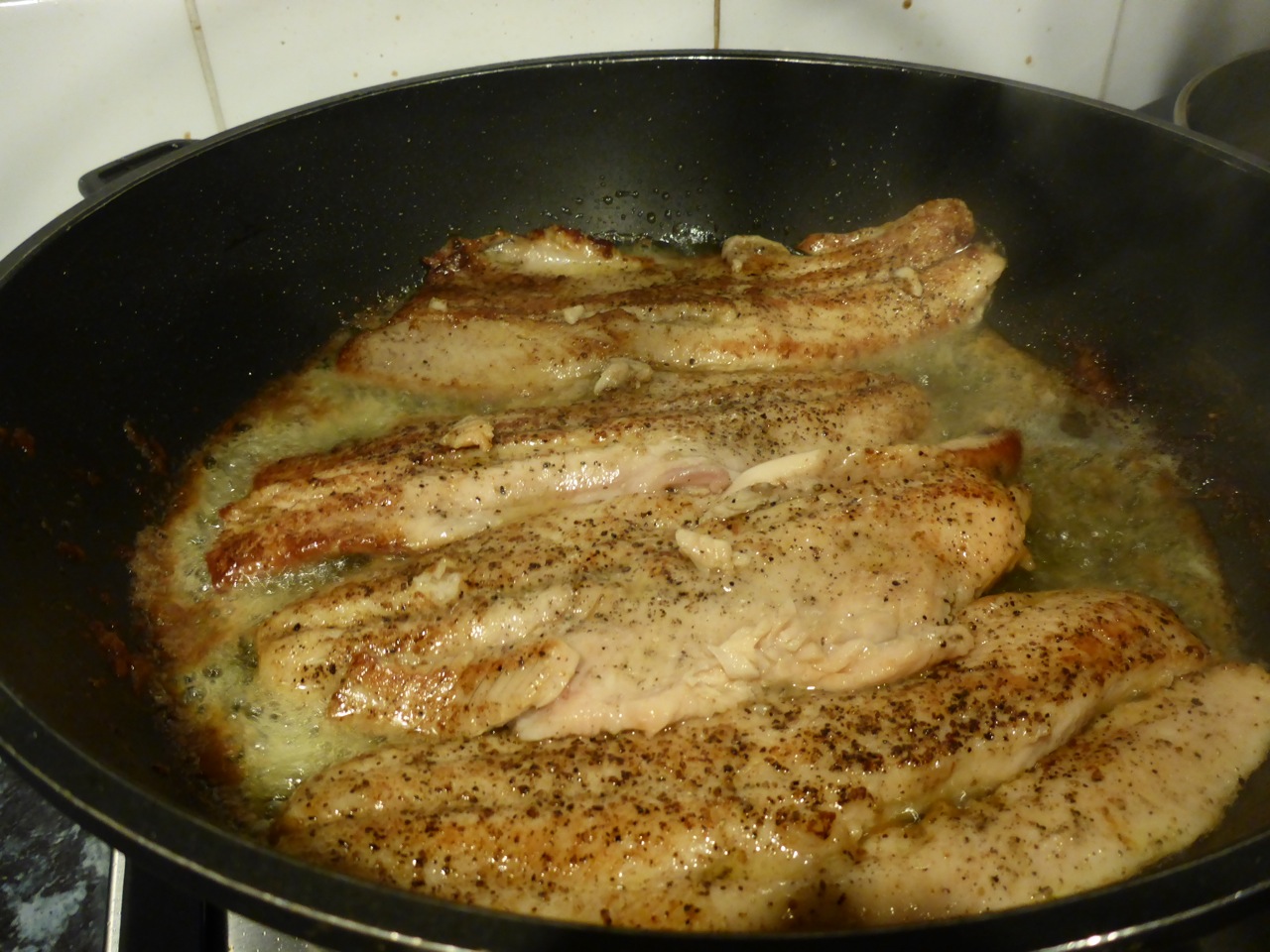 A pan full of wakatipu salmon for dinner!