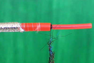 Bring thread forward to joint between inner and outer tubing and dub thread