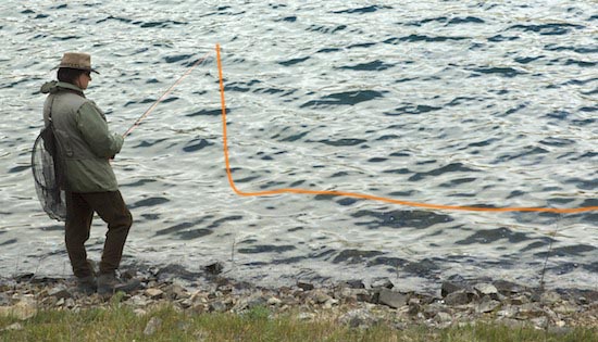 Line parallel to bank