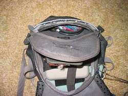showing the tippet pouch and main compartment
