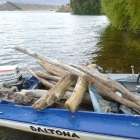 The fishing was very bad on the lake so I collected some firewood instead.