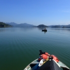 Flat Calm conditions in the jungle - perfect for finding parenting Toman in open water